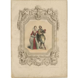 Henri IV & Marie De Medici French Court Costume, 1847, Lithograph For Sale
