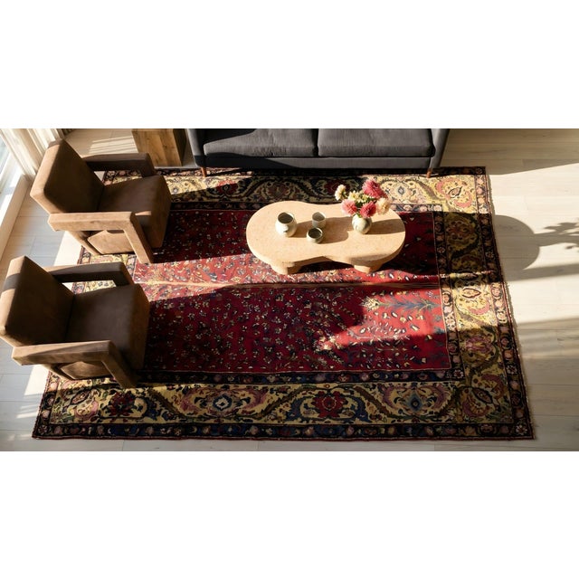 Late 19th Century Persian Bakhtiari Tree of Life Carpet (4'7" x 6'2"-140 x 188 ) For Sale - Image 12 of 13