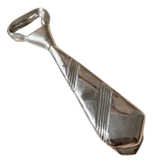 Mid-Century Silver-Plated Tie Bottle Opener, Italy, 1970s