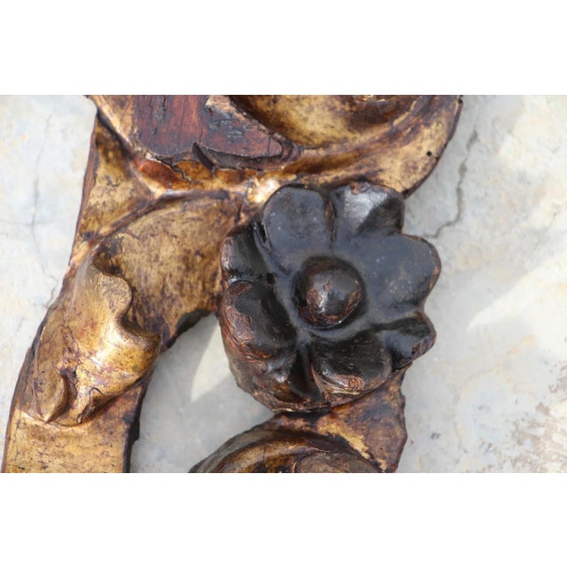 Wood 18th Century Wooden Baroque Gold Leaf Ornament For Sale - Image 7 of 13