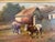 Antique Oil Painting on Canvas Cows Farm Landscape Pastoral Scene Signed Framed For Sale - Image 9 of 15