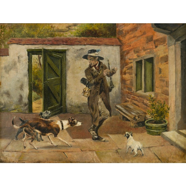 Wood English 19th Century Genre Painting by Charles Hunt Jr, Entitled The Intruder For Sale - Image 7 of 12