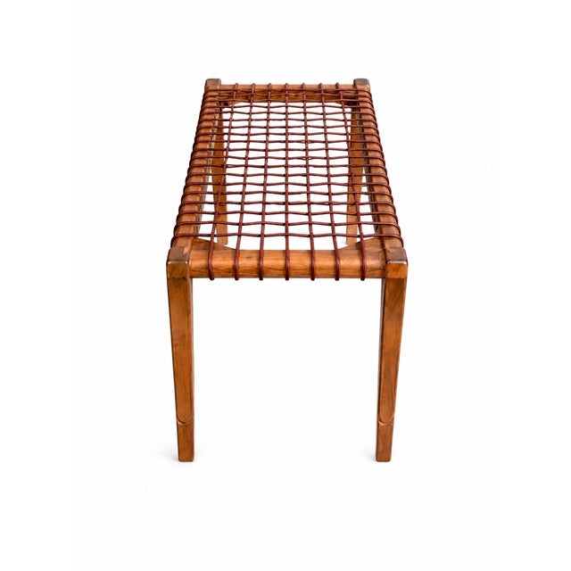 Mid-Century Modern Modern Mid Century Klismos Bench For Sale - Image 3 of 4