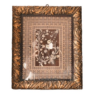 Devotional Painting, 14th Century, Perforated Paper, Framed For Sale