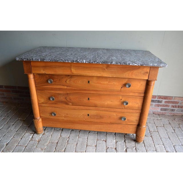 Antique Walnut Chest of Drawers with Marble Top For Sale - Image 8 of 10