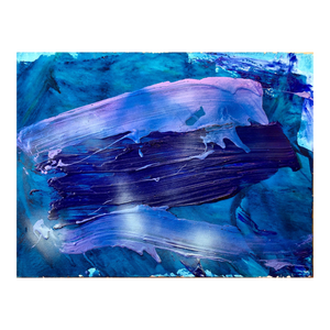 Francine Tint, Contemporary Gestural Abstraction "Boat Moon" Color Field Painting Woman Artist, 1990