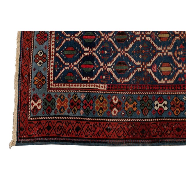 Late 19th Century Antique Caucasian Scatter Wool Rug For Sale - Image 11 of 12