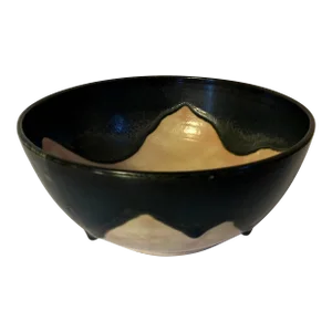 19th Century Japanese Studio Art Pottery Bowl With Thick Glaze