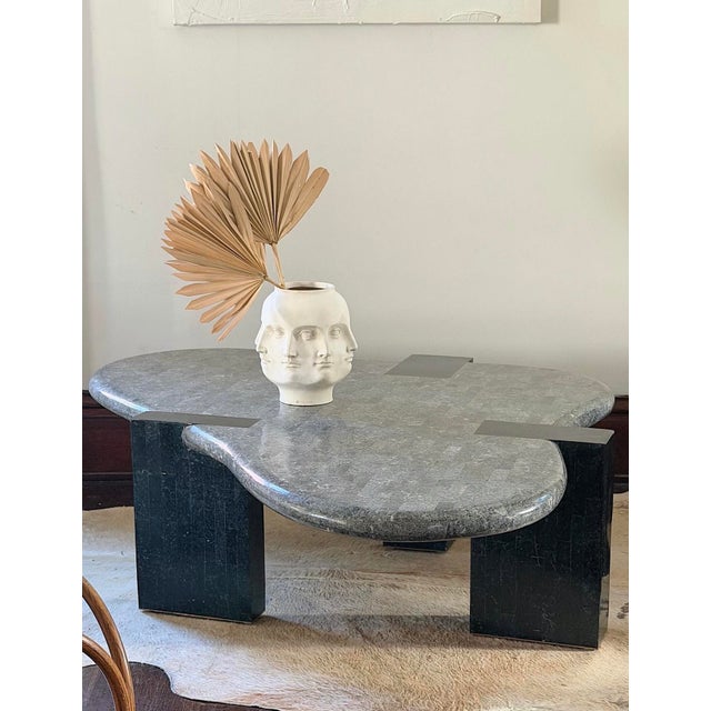 Late 20th Century Late 20th Century Postmodern Maitland Smith Tessellated Stone Biomorphic Coffee Table For Sale - Image 5 of 6