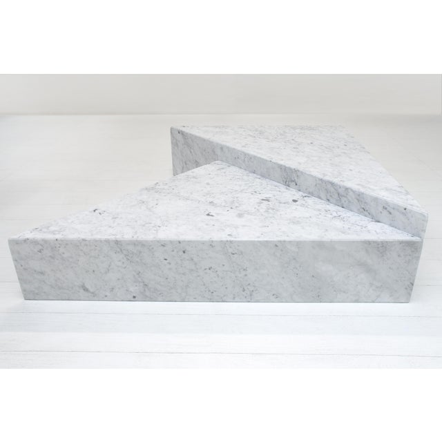 Sectional Triangle Carrara Marble Coffee Tables by Angelo Mangiarotti for Up&Up, Italy, 1970s, Set of 2 For Sale - Image 6 of 18