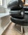 Black Faux Leather Armchair in the style of Eileen Gray For Sale - Image 5 of 10