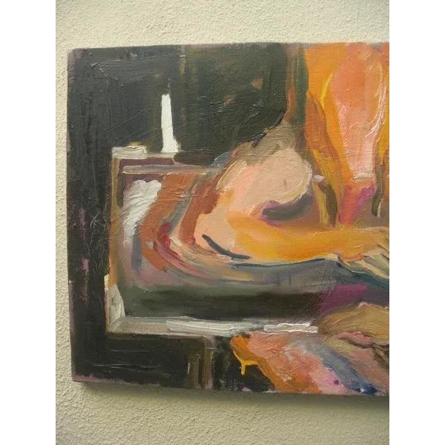 Mid Century Modern Impressionist Nude Holding Painting For Sale In Los Angeles - Image 6 of 12