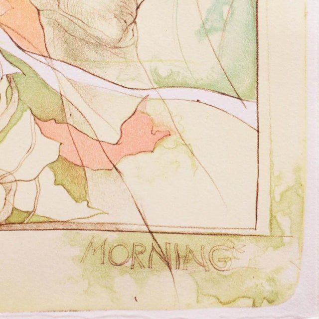 Figurative 'Morning' by Dagmar Mezricky, 1989, Czechoslovak Modernist Figural, Prague Academy of Arts, Bratislava For Sale - Image 3 of 10