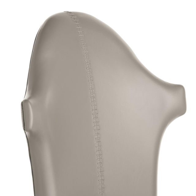 Arteriors Home Arteriors Home Lincoln Gray Leather Dining Chair For Sale - Image 4 of 7