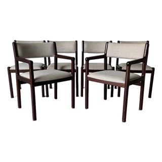 Mid-Century Danish Modern j.l. Møller–Højbjerg Rosewood Dining Chairs – Set of 6, Denmark For Sale