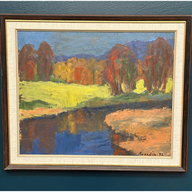 Svän Grandin, Autumn Reflections, 1960s, Oil on Panel, Framed For Sale - Image 18 of 18