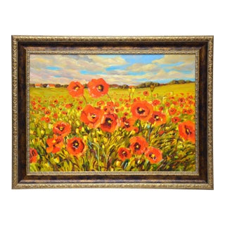 Poppy Field, Original Painting by Iryna Kastsova For Sale