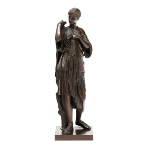 Bronze Antique Sculpture After Praxitele’s ‘La Diane De Gabies’