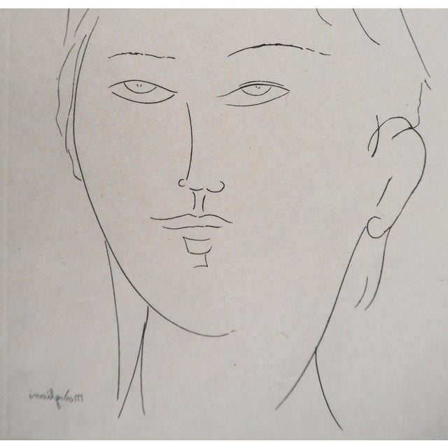 Amedeo Modigliani, Woman's Face, Engraving For Sale - Image 4 of 7