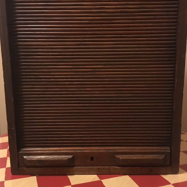 Antique Oak Roll Top Stationery Chairish