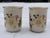 A beautiful, authentic pair of vintage Hungarian fine porcelain sake or liqueur cups produced by the renowned Zsolnay...