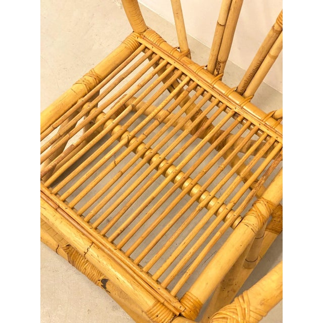 Vintage Bamboo Armchair, 1970s For Sale - Image 12 of 15
