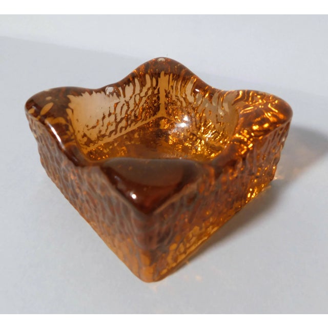 Vintage Italian dark amber Murano glass ashtray or bowl / Made in Italy, circa 1960s This piece makes for great and unique...
