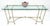 Italian Hoof Feet Brass Frame Base 3/4" Glass Top Console Hall Table For Sale - Image 9 of 13