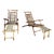 Set of two restored late Victorian folding Tiger Bamboo Garden/Patio Lounge Recliners. Each chair features a tiger bamboo...