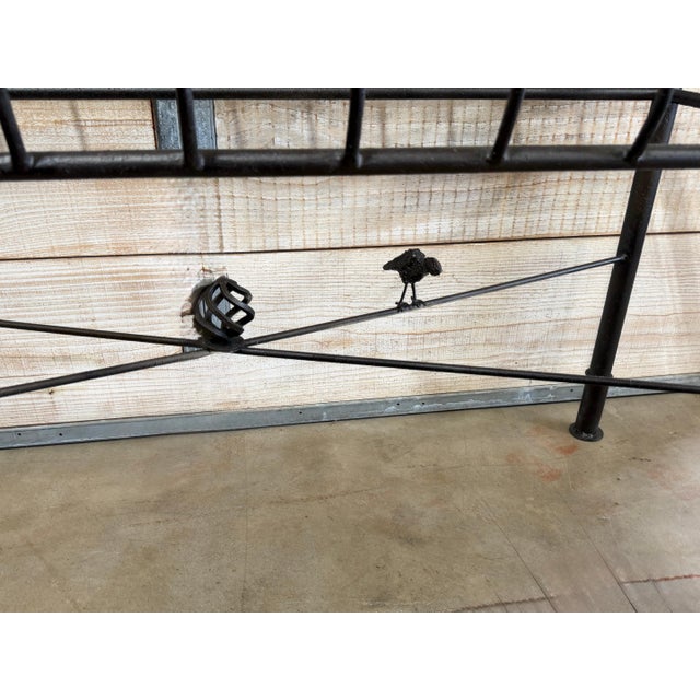 Late 20th Century Ilana Goor Forged Iron & Beveled Glass Console Table, Israel/USA, Circa 1980s For Sale - Image 5 of 14