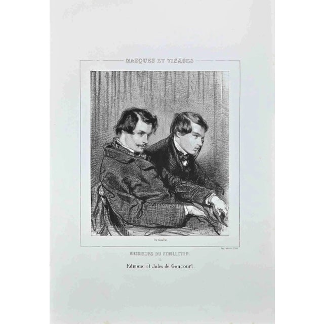 Messieurs Du Feuilleton (Portrait of Edmond and Jules de Goncourt) is a lithograph on ivory-colored paper, realized by the...