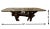 Vintage 1970’s Dark Walnut Burl Wood Coffee Table With Beveled Glass Top For Sale - Image 4 of 6
