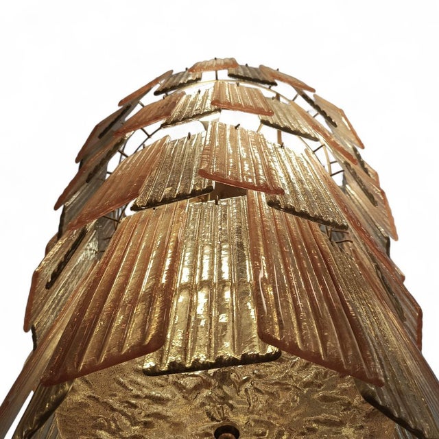 Listello Chandelier in Pink and Smoked Murano Glass by Paolo Venini, 1960s For Sale - Image 3 of 8