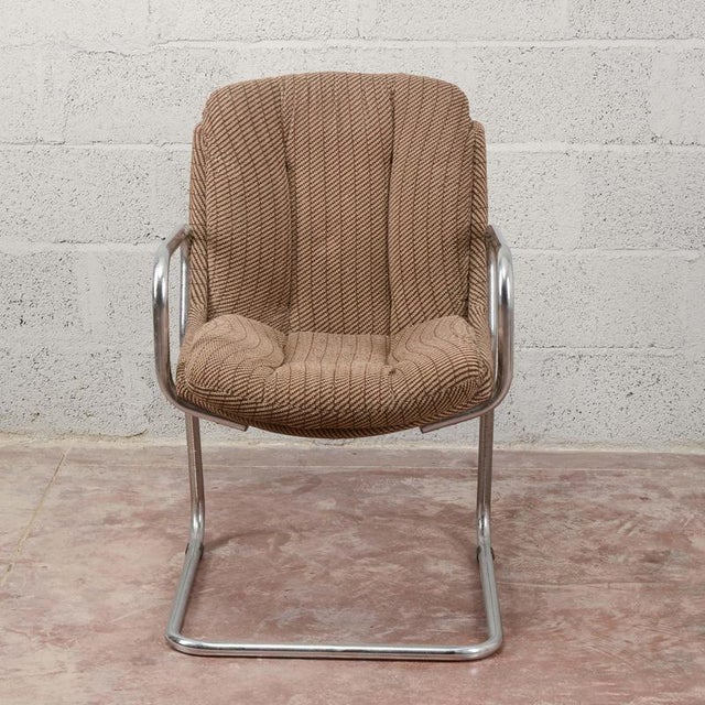Vintage Lounge Chair in Padded Fabric, 1970s For Sale - Image 9 of 9