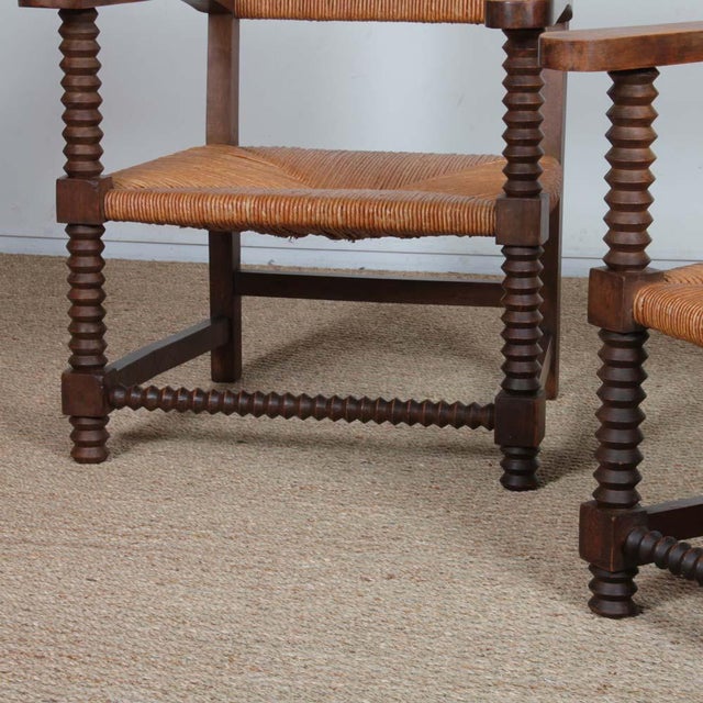 1950s Armchairs in the style of Charles Dudouyt, 1950, Set of 2 For Sale - Image 5 of 9