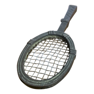 Vintage Brass Tennis Racket Paperweight