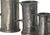 Set of five measures - 19th century. French; 19th century pewter; manufacture attributed to 'l. Brenu r. Cie - paris and...