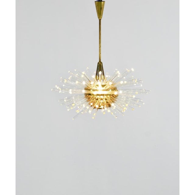 Miracle Sputnik Chandelier in Brass with Crystal Glass Rods from Bakalowits & Söhne, 1960s For Sale - Image 18 of 18