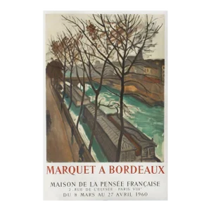 1960 Albert Marquet Maison De La Pensée Française Lithograph Poster