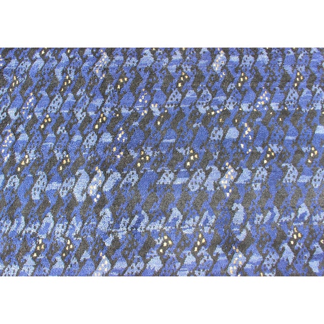 Textile Modern Scandinavian Swedish Geometric Design Rug by Keivan Woven Arts 9'2 X 11'10 For Sale - Image 7 of 10