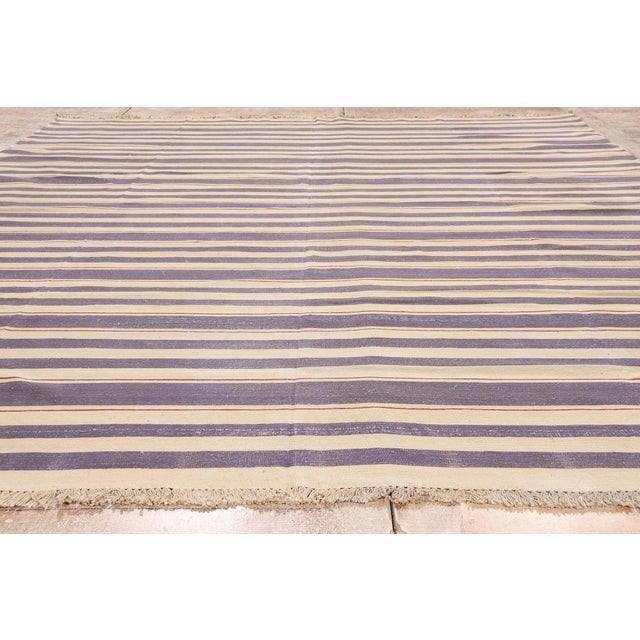 Vintage Afghani Dhurrie Rug, 08'11 X 11'07 For Sale - Image 9 of 10