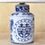 Late 20th Century Vintage Blue & White Chinoiserie Porcelain Table Lamp With Double Happiness Symbol For Sale - Image 5 of 18