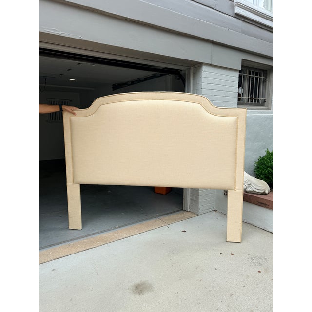 Fully Upholstered King Headboard & Skirt For Sale - Image 12 of 12
