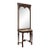 19th Century French Walnut Louis XIV Style Marble-Top Console & Beveled Mirror For Sale