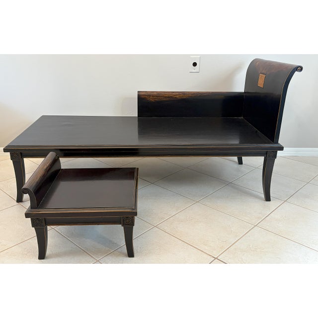 Wonderful hardwood Asian style daybed from the mid 20th century. It's possibly a replica of the sought after Qing Dynasty...