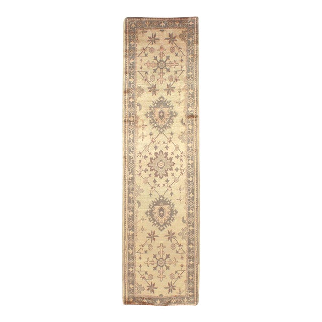 Galerie Shabab Collection Mid-20th Century Handmade Turkish Oushak Runner For Sale