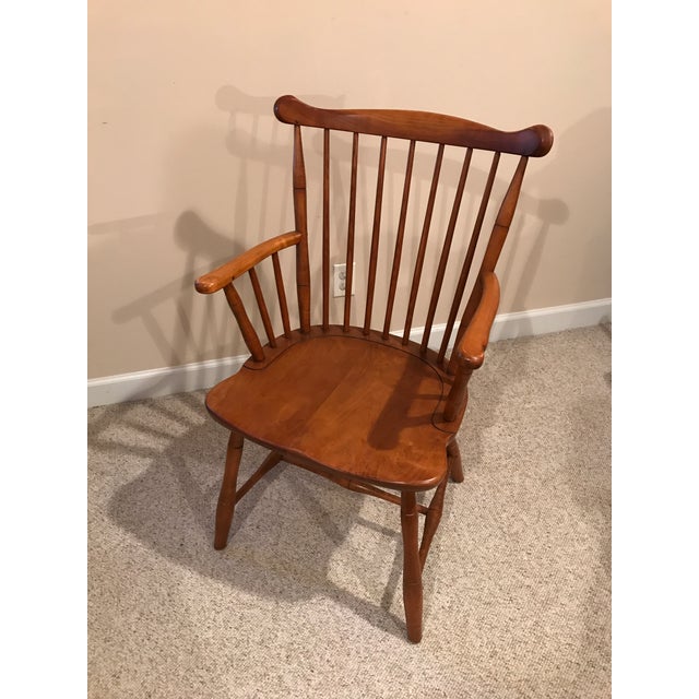 Stickley Cherry Valley Round Dining Table With 4 Captain Chairs Chairish