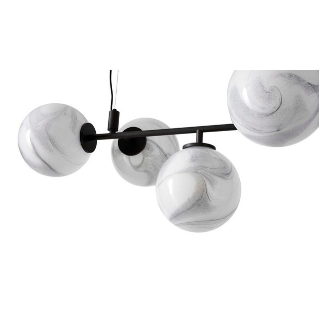 Mid-Century Modern Starburst Chandelier in Black Metal & Glass from Cassina For Sale - Image 3 of 10