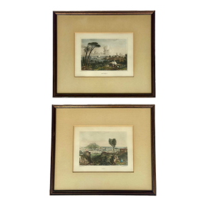 Mid-19th Century Rouargue Frères French Riviera Steel Engravings - A Pair