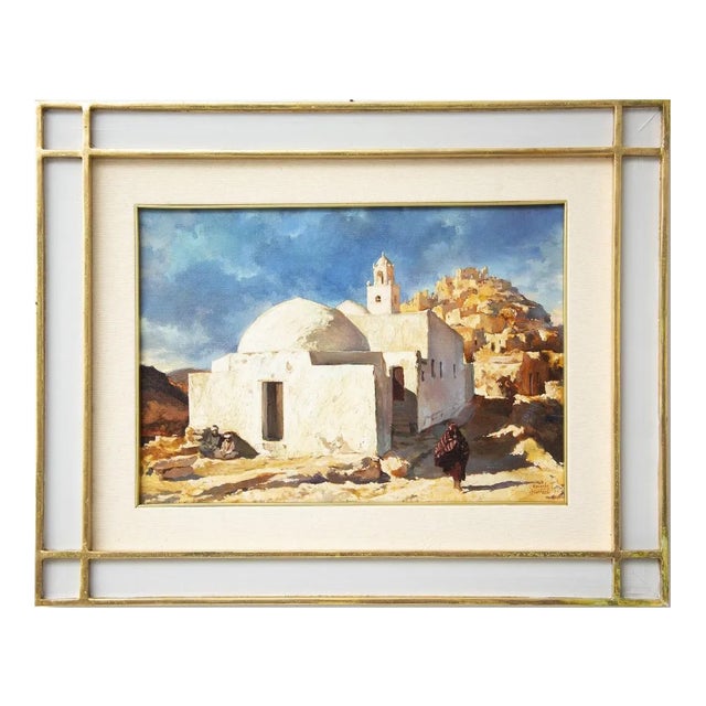 Unknown - Tunisian Landscape - Oil Painting - 1994 For Sale